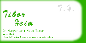 tibor heim business card